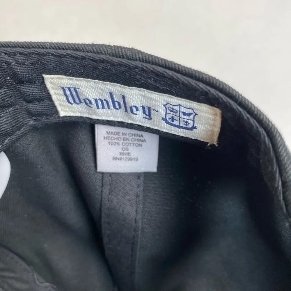 NWT Wembley Men’s Black Motor King Embroidered Baseball Cap - Snap Back